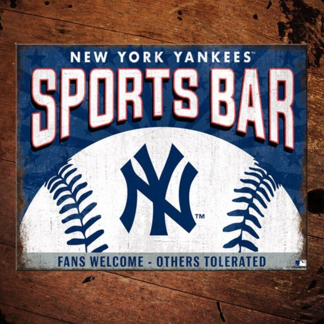 MLB New York Yankees Sports Bar Metal Sign - The Whiskey Cave