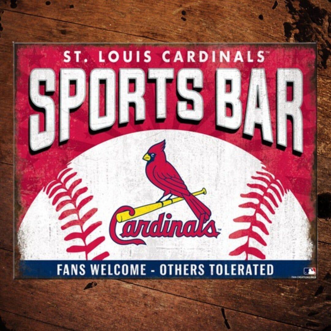 MLB St. Louis Cardinals Sports Bar Metal Sign - The Whiskey Cave