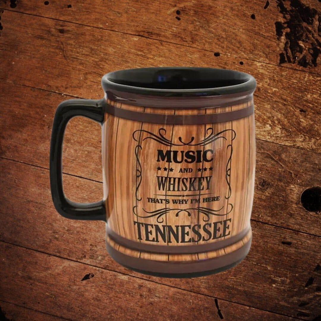 Music City Tennessee Whiskey Barrel Coffee Mug - The Whiskey Cave