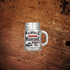 Nashville Moonshine Jar Mug Shot Glass - The Whiskey Cave