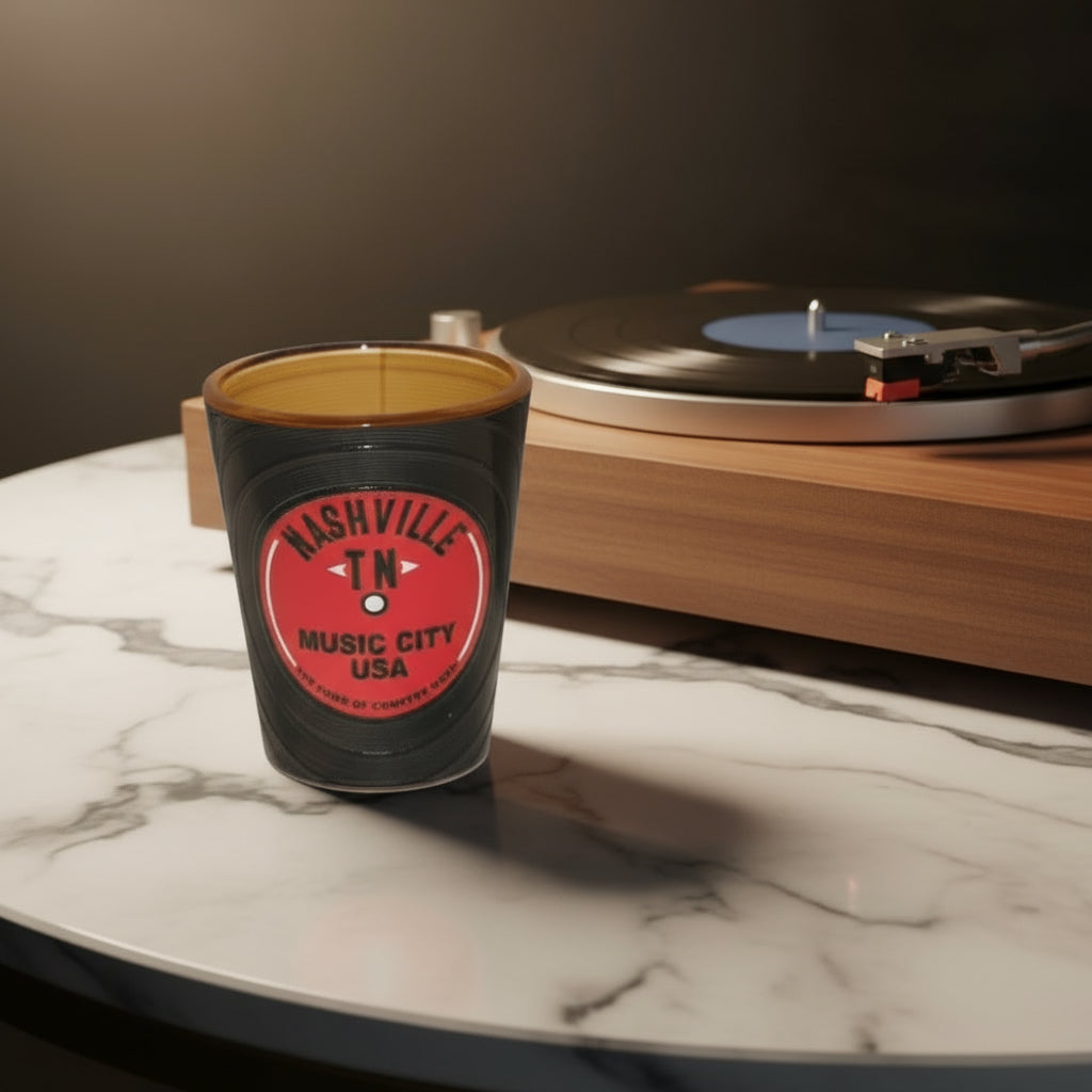Nashville Record Album Shot Glass - The Whiskey Cave
