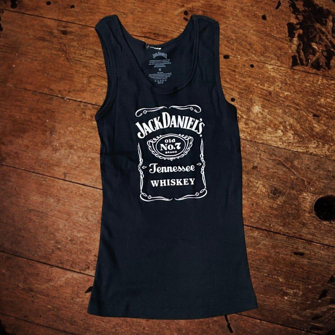 New Jack Daniel’s Ladies Ribbed Black Tank Top - The Whiskey Cave