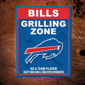 NFL Buffalo Bills Grilling Zone Metal Sign - The Whiskey Cave