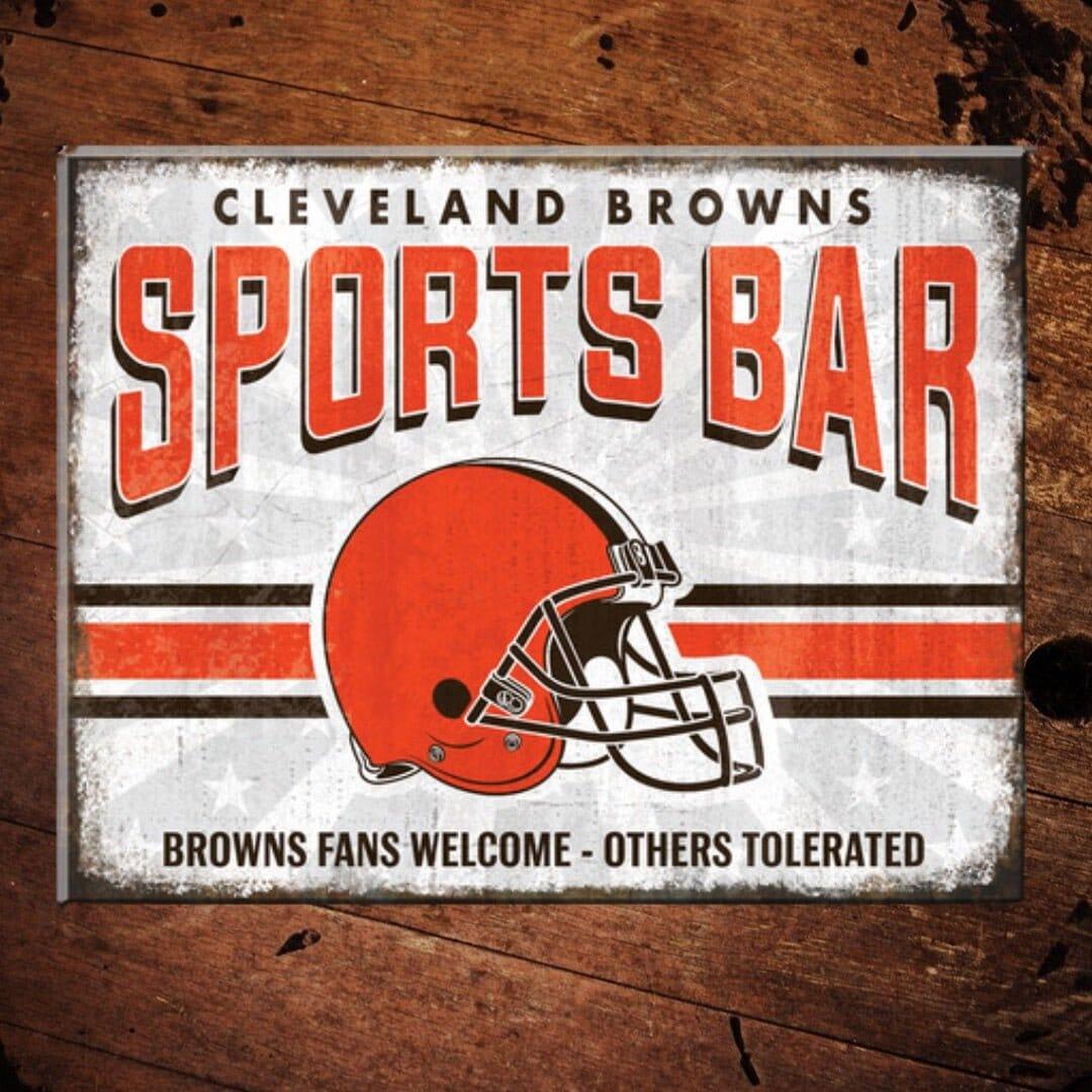 NFL Cleveland Browns Sports Bar Metal Sign - The Whiskey Cave