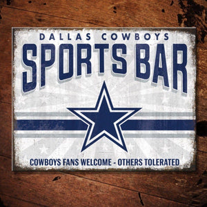 NFL Dallas Cowboys Sports Bar Metal Sign - The Whiskey Cave