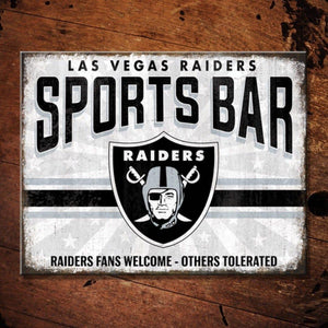 NFL Las Vegas Raiders Sports Bar Metal Sign - The Whiskey Cave