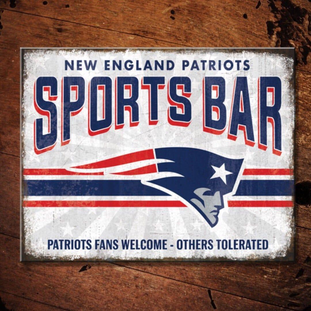 NFL New England Patriots Sports Bar Metal Sign - The Whiskey Cave