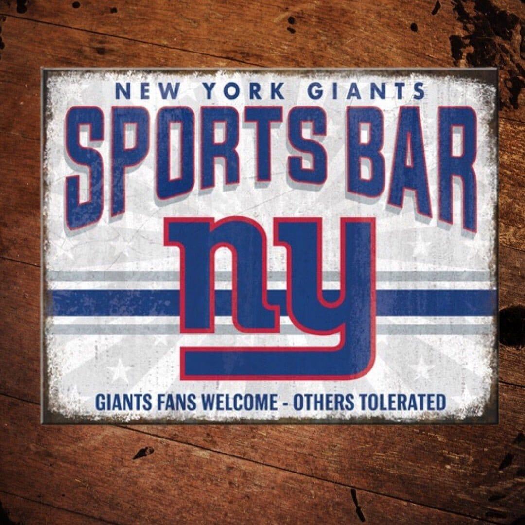 NFL New York Giants Sports Bar Metal Sign - The Whiskey Cave