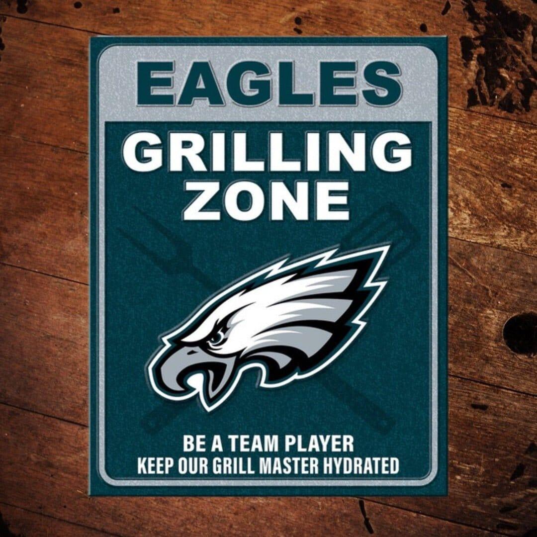 NFL Philadelphia Eagles Grilling Zone Metal Sign - The Whiskey Cave