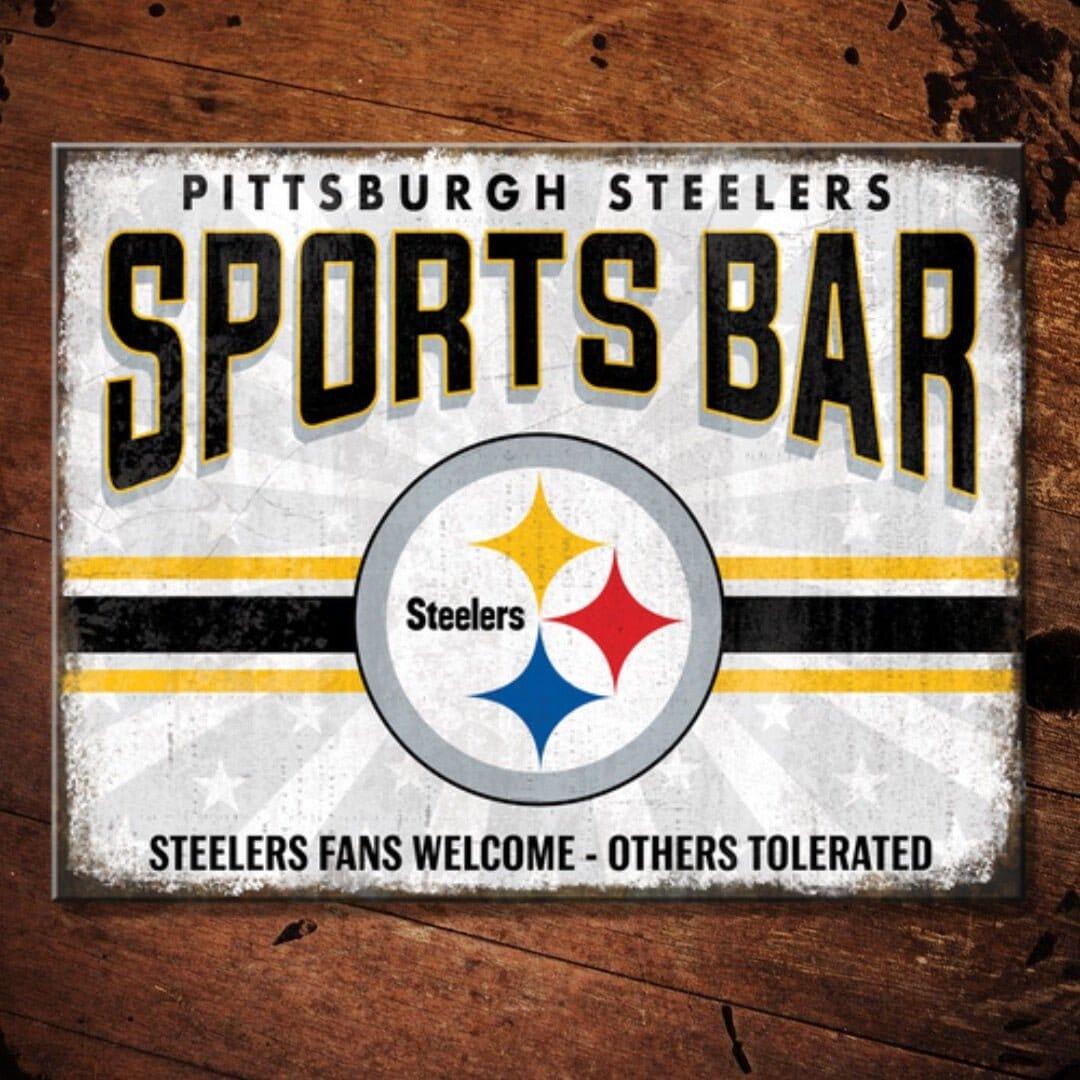 NFL Pittsburgh Steelers Sports Bar Metal Sign - The Whiskey Cave