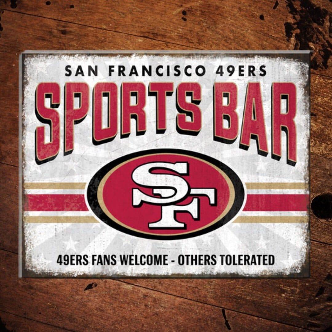 NFL San Francisco 49ers Sports Bar Metal Sign - The Whiskey Cave
