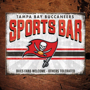 NFL Tampa Bay Buccaneers Sports Bar Metal Sign - The Whiskey Cave