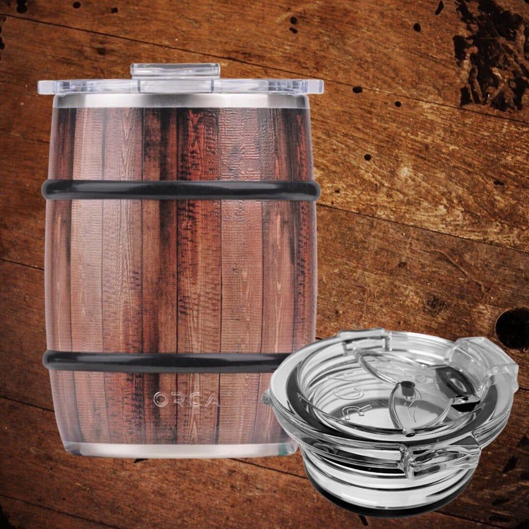 Orca 24 ounce Printed Oak Wood Grain Barrel Tumbler - The Whiskey Cave