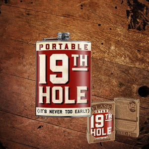 Portable 19th Hole Golf Stainless Steel Flask - The Whiskey Cave