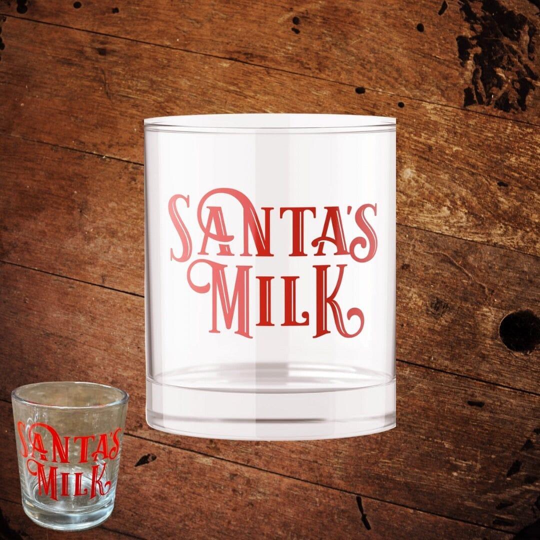 Santa’s Milk Christmas Rocks Glass - The Whiskey Cave