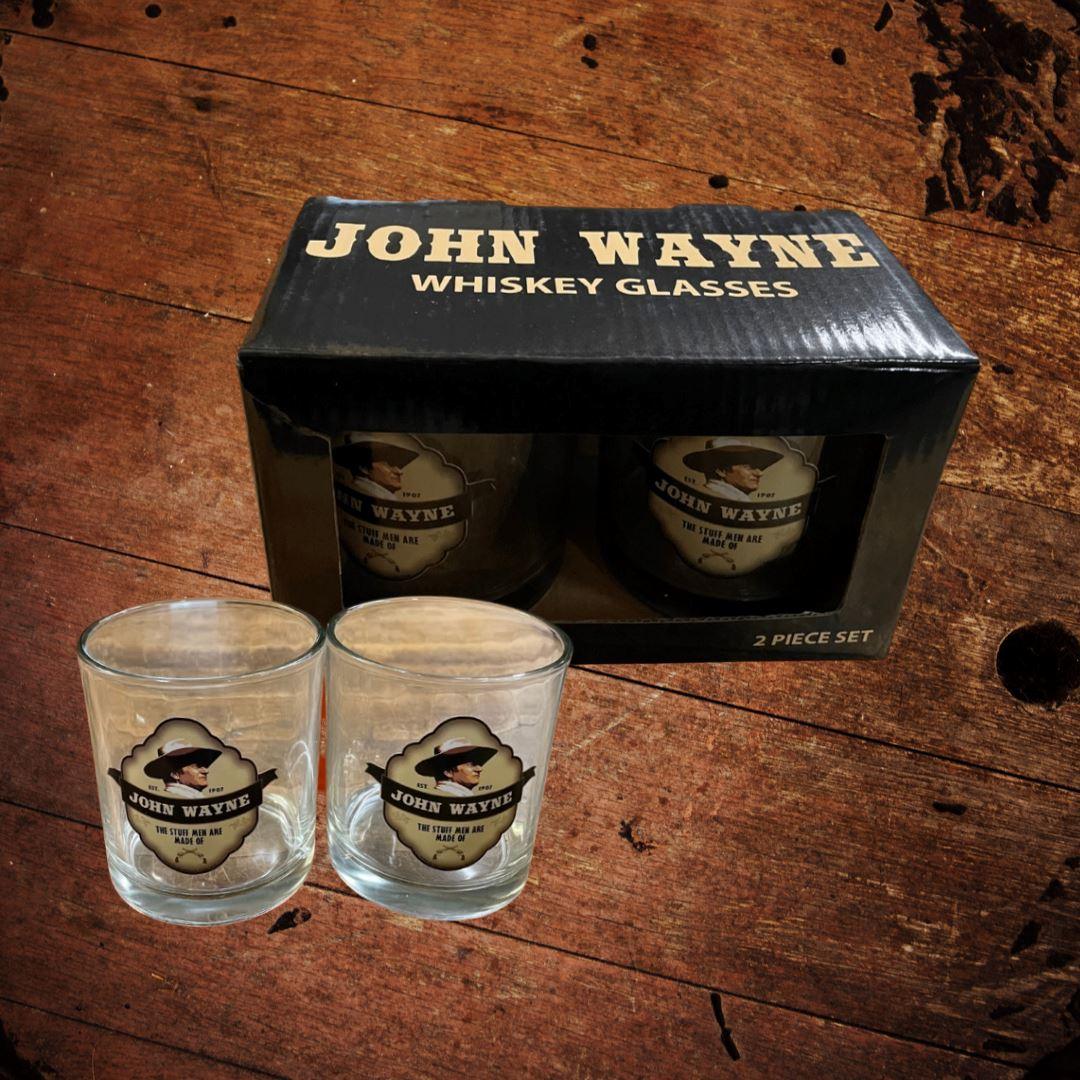 Set of 2 John Wayne Rocks Glasses - The Whiskey Cave