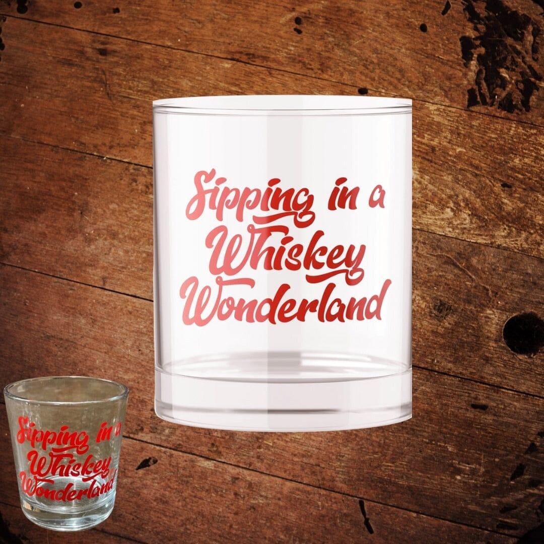 Sipping in a Whiskey Wonderland Christmas Rocks Glass - The Whiskey Cave