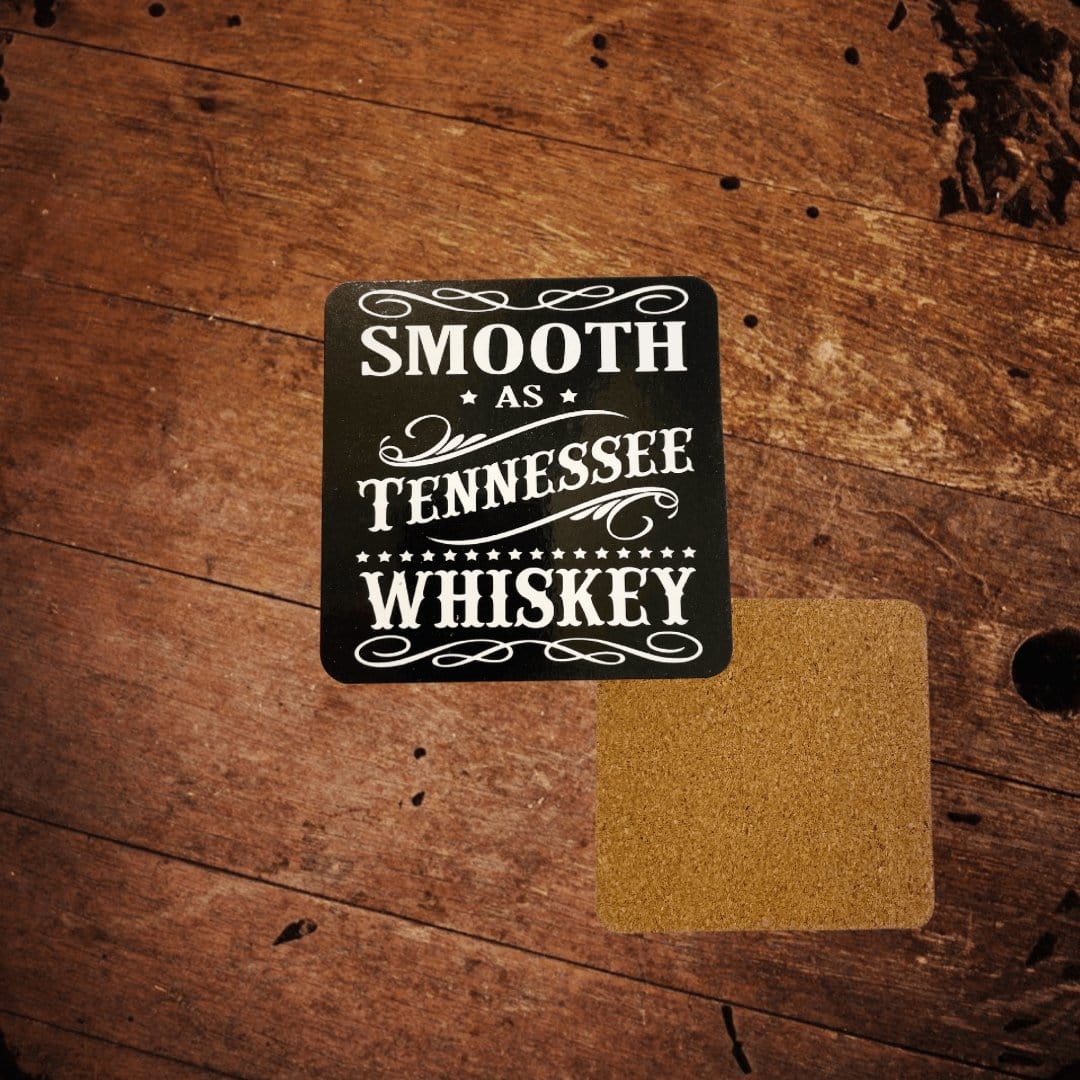 Smooth as Tennessee Whiskey Cork Back Coaster - The Whiskey Cave