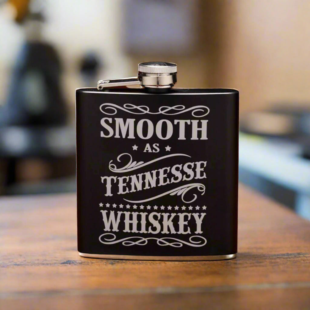 Smooth as Tennessee Whiskey Stainless Flask - The Whiskey Cave