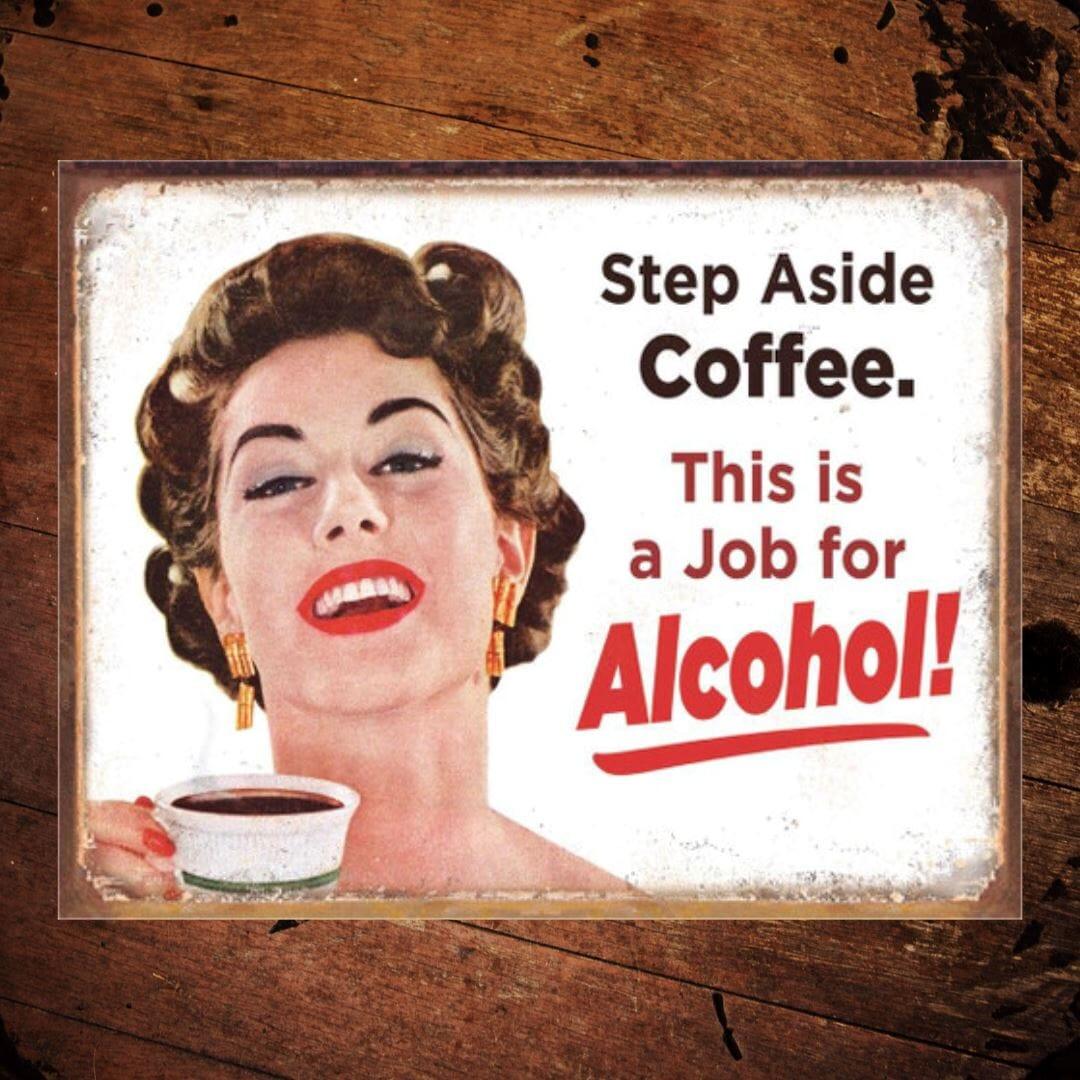 Step Aside Coffee Metal Sign - The Whiskey Cave