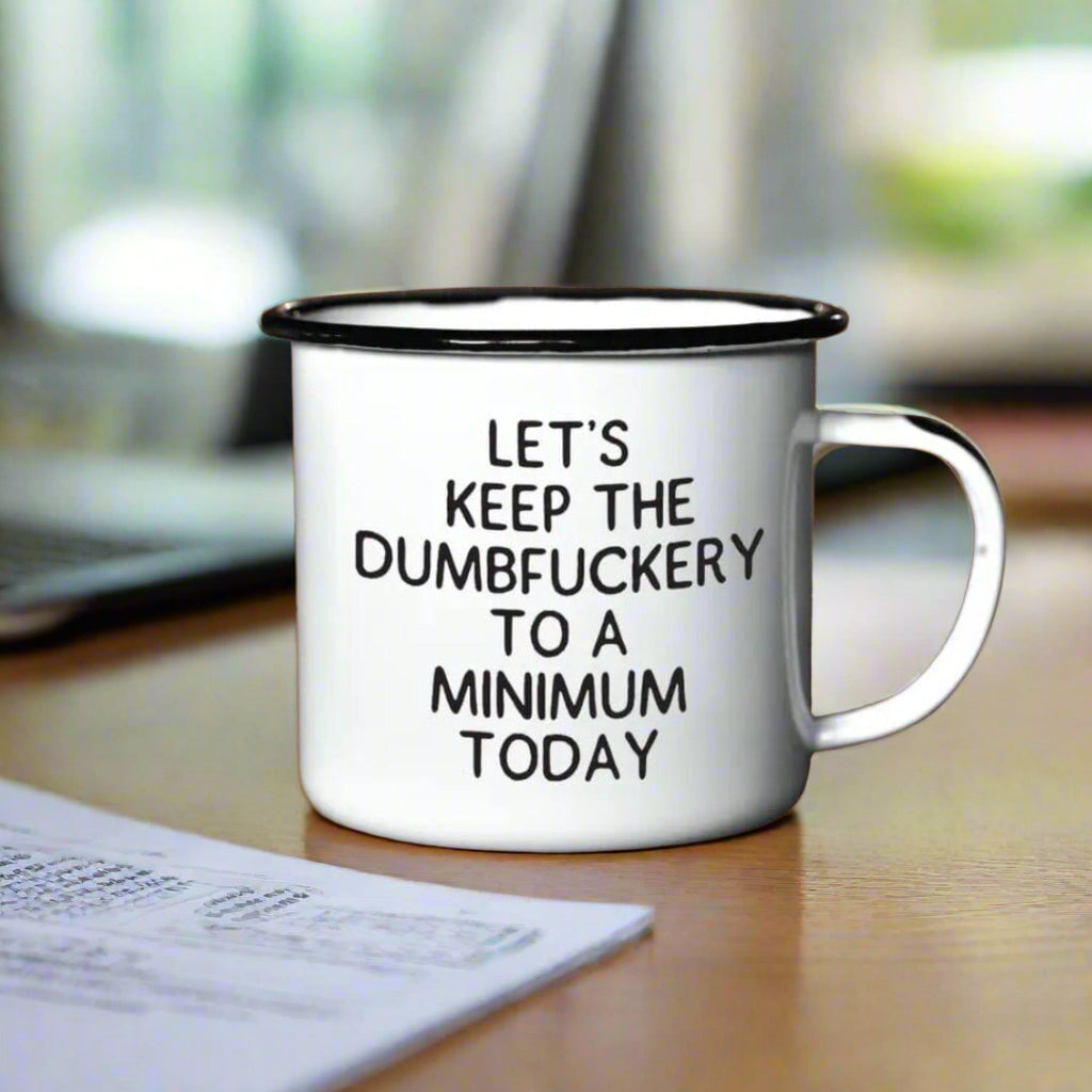 Swag Brewery Enameled Mug “Dumbfuckery” - The Whiskey Cave
