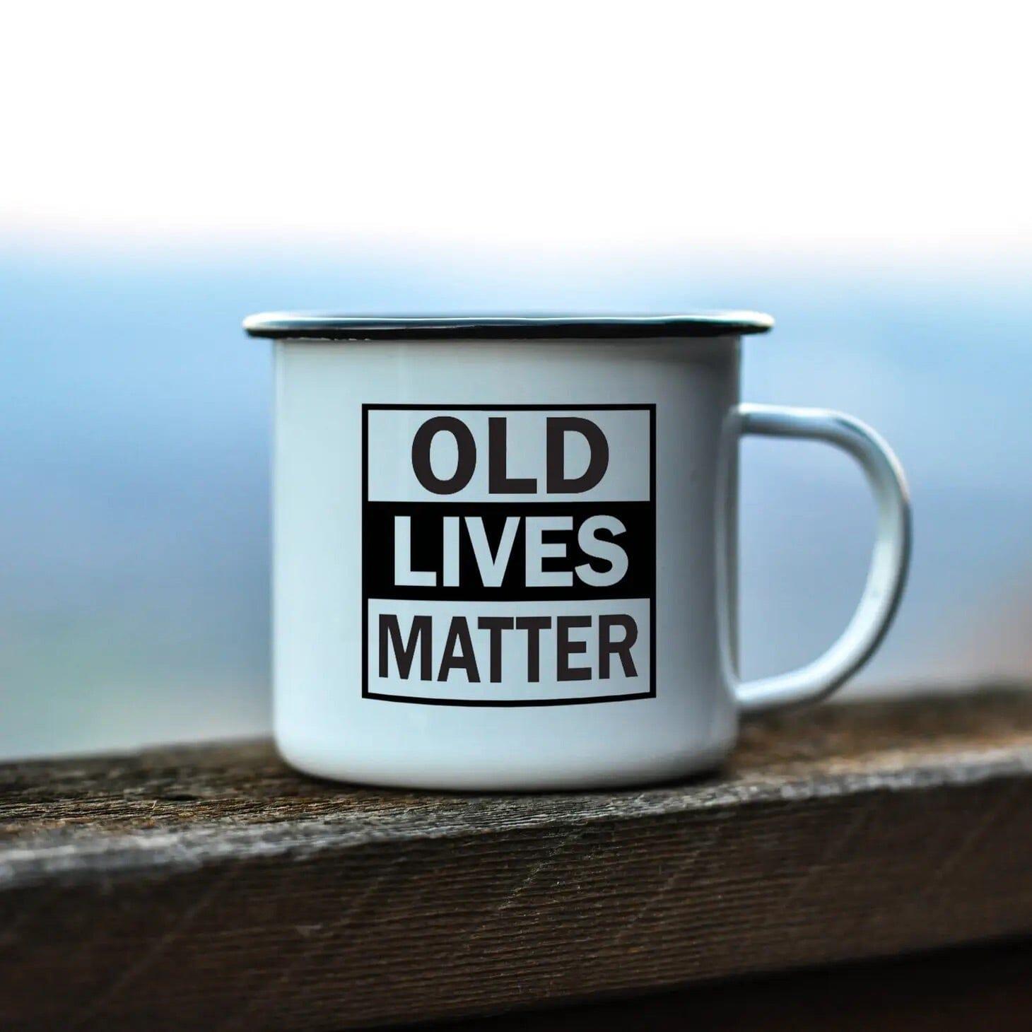 Swag Brewery Enameled Mug “Old Lives Matter” - The Whiskey Cave