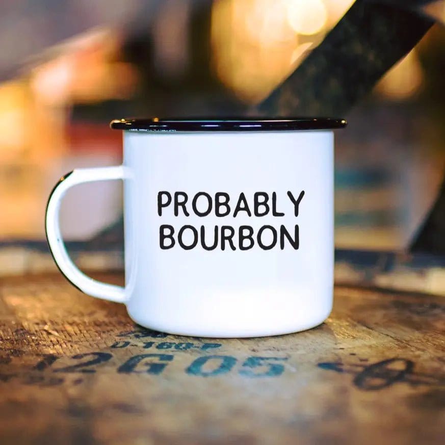 Brewery Swag Enameled Mug Probably Bourbon - The Whiskey Cave