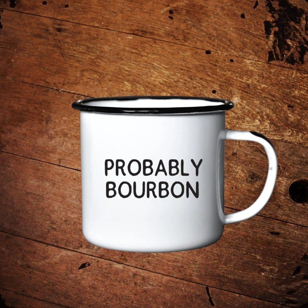 Brewery Swag Enameled Mug Probably Bourbon - The Whiskey Cave