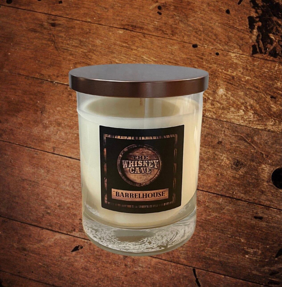 The Whiskey Cave Barrelhouse Hand Poured 10 ounce Soy Candle - The Whiskey Cave