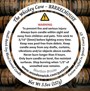 The Whiskey Cave Barrelhouse Hand Poured Soy Candle - The Whiskey Cave