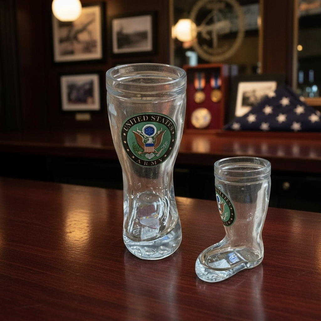 USA Army Shot Glass Boot - The Whiskey Cave