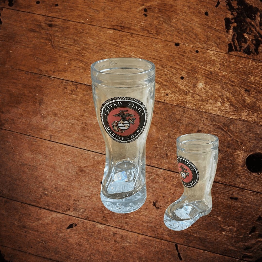USA Marine Corps Shot Glass Boot - The Whiskey Cave