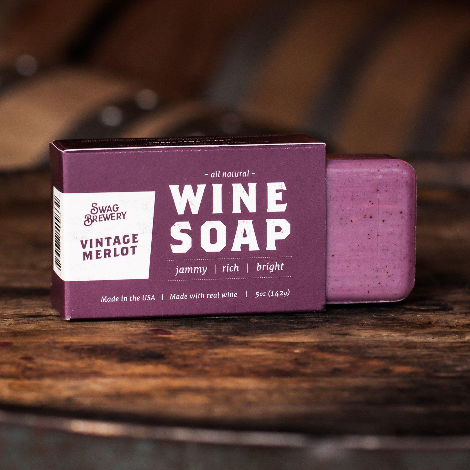 Vintage Merlot Wine All Natural Soap Bar - The Whiskey Cave