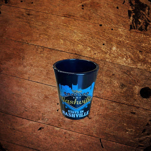 What Happens in Nashville Shot Glass - The Whiskey Cave