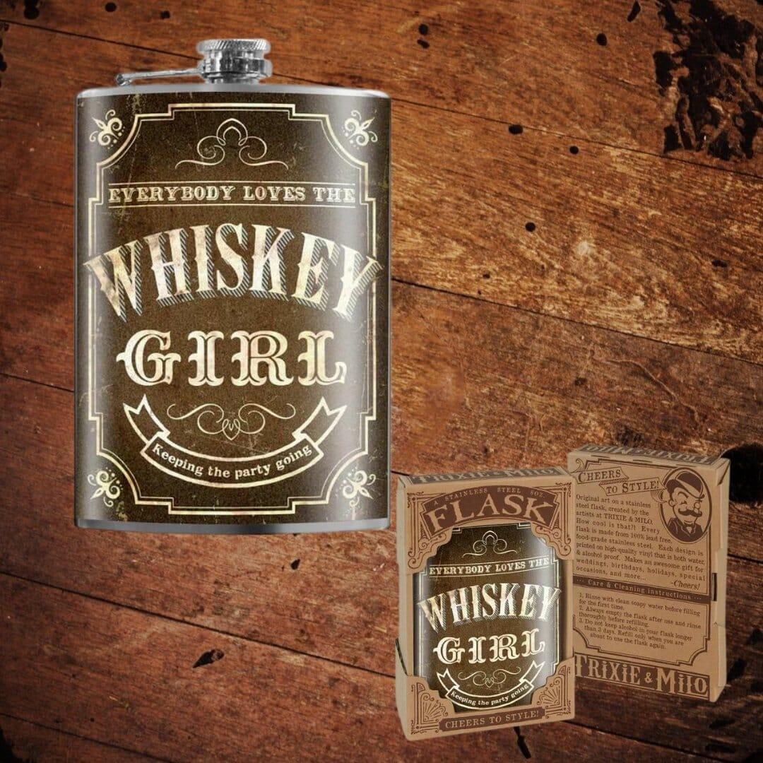 Whiskey Girl Stainless Steel Flask - The Whiskey Cave