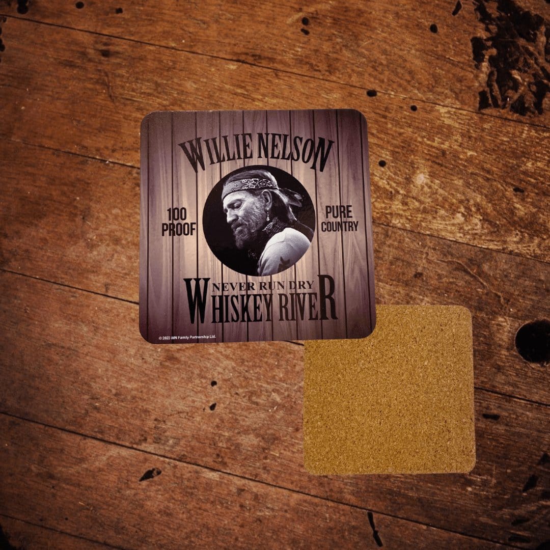 Willie Nelson Cork Back Coaster - The Whiskey Cave
