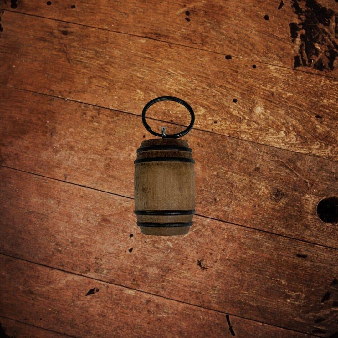 Wood Barrel Keychain or Ornament. - The Whiskey Cave