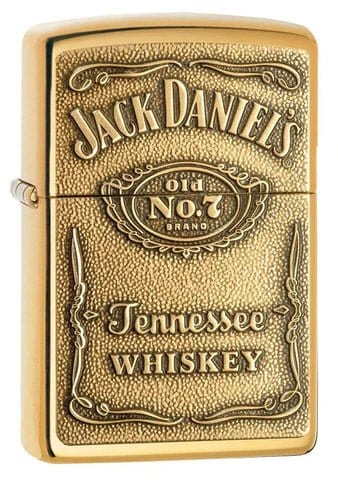 Zippo Jack Daniel’s High Polish Brass Lighter - The Whiskey Cave