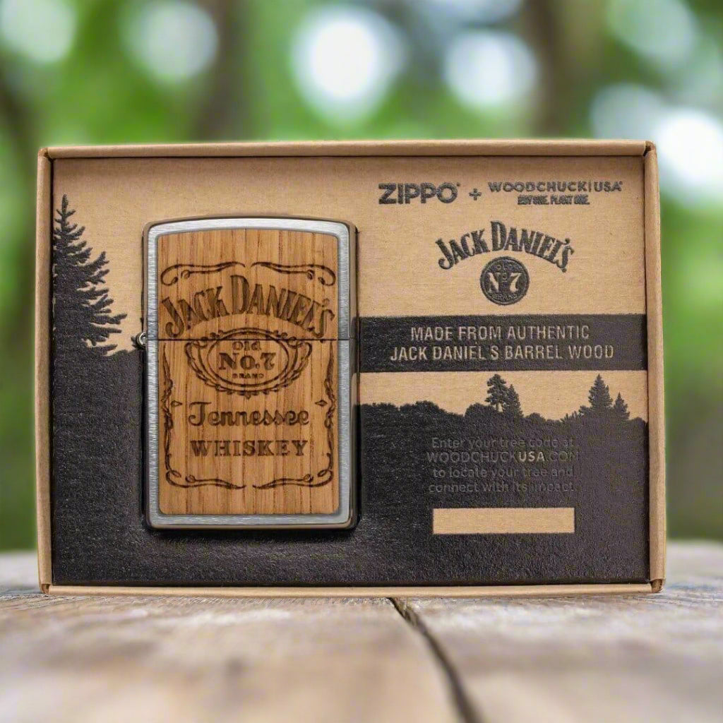 Zippo Jack Daniel's USA WOODCHUCK Lighter - The Whiskey Cave